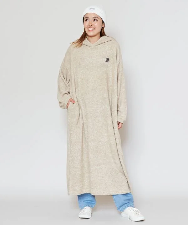 SURF＆Palms Pile Hoodie Dress