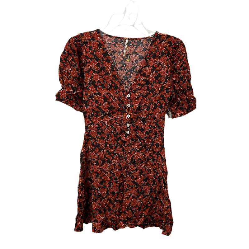 Dress Casual Short By Free People In Black & Red, Size: Xs