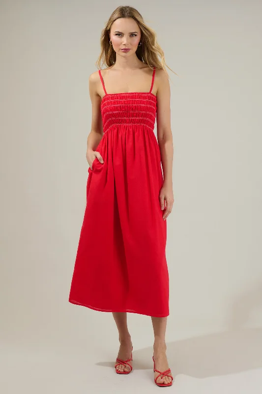 Blair Bartlett Smocked Midi Dress