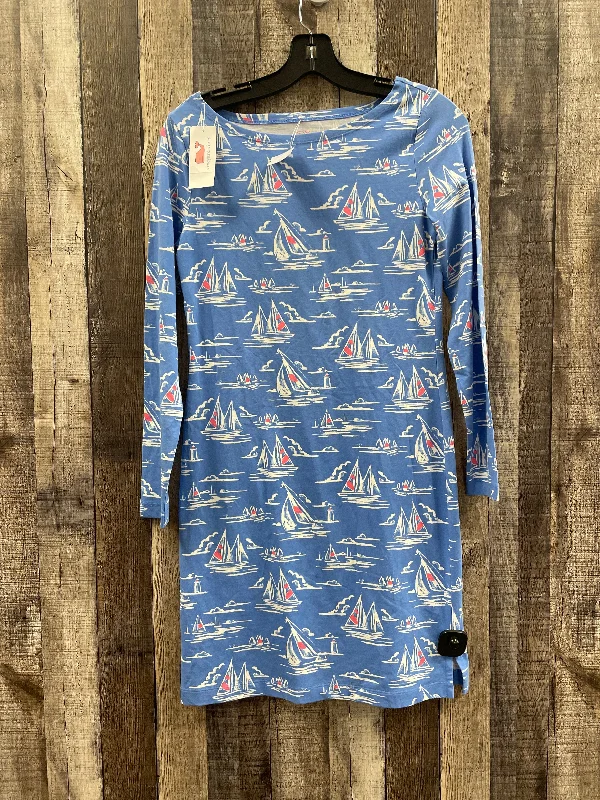 Blue Dress Casual Midi Vineyard Vines, Size Xxs