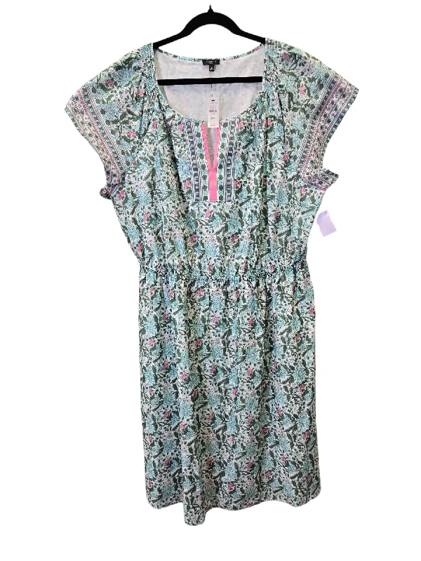 Floral Print Dress Casual Midi Talbots, Size 2x