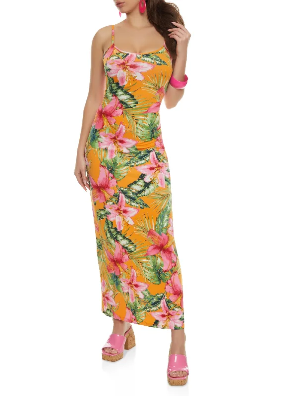 Haute Monde Floral Print Cami Maxi Dress