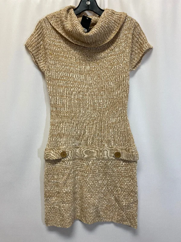 Tan Dress Casual Midi Clothes Mentor, Size L