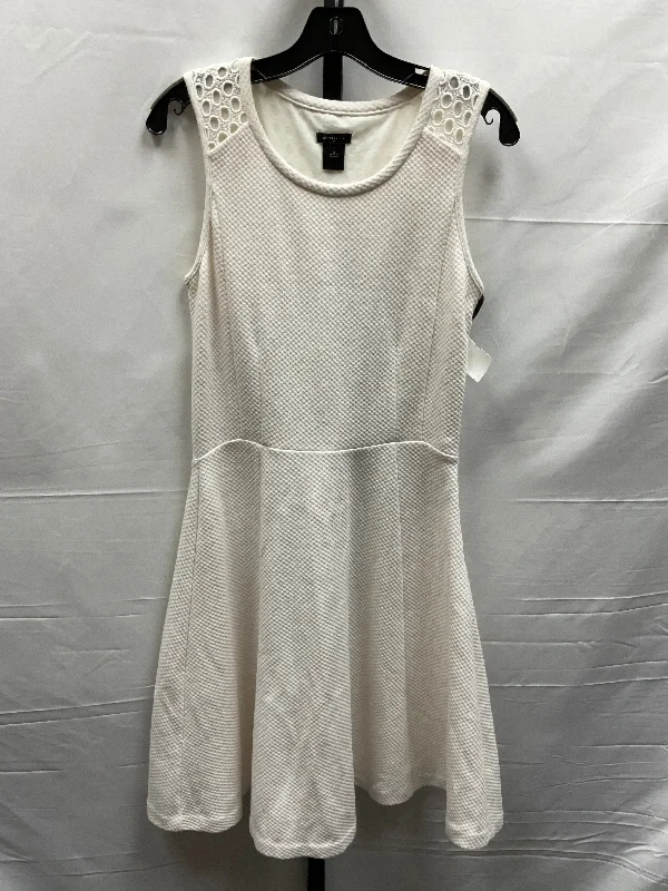 White Dress Casual Midi Ann Taylor, Size S