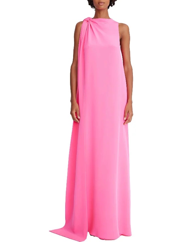 Womens Halter Maxi Evening Dress