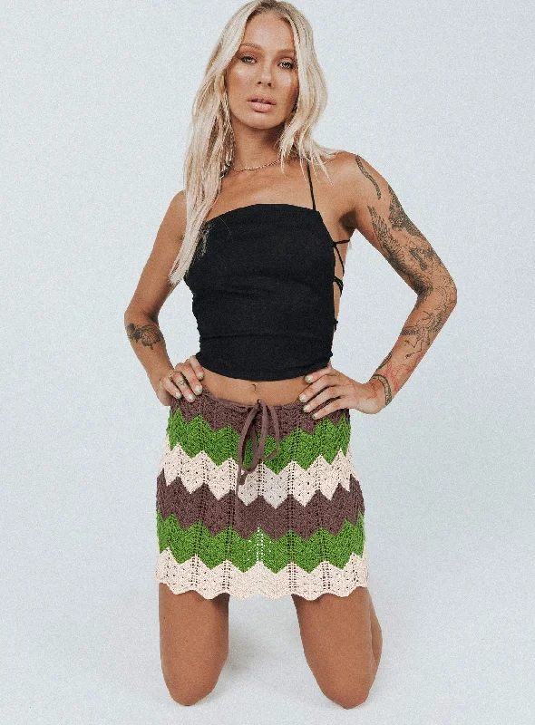 Pahoma Crochet Mini Skirt Multi