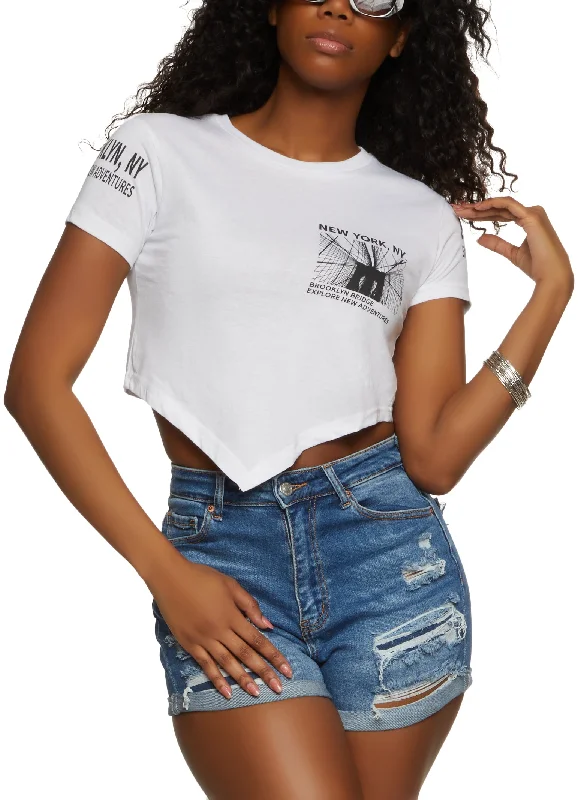 Brooklyn Bridge New York NY Hanky Hem Tee