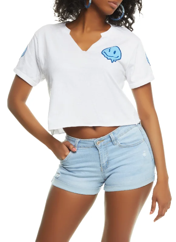 Smiley Enjoy The Little Things Cropped Tee