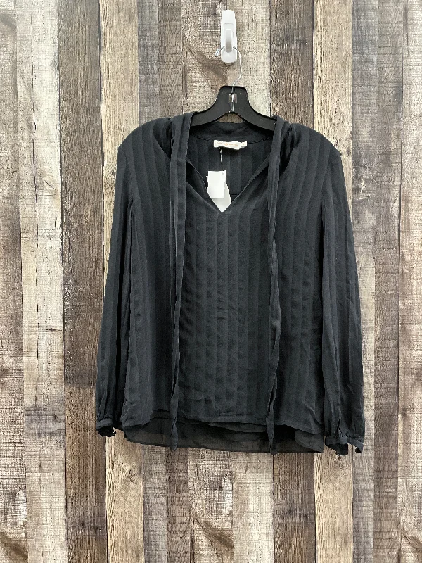 Black Blouse Long Sleeve Tory Burch, Size M