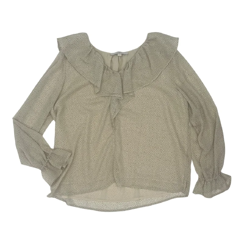 TAN LOFT BLOUSE LS, Size L