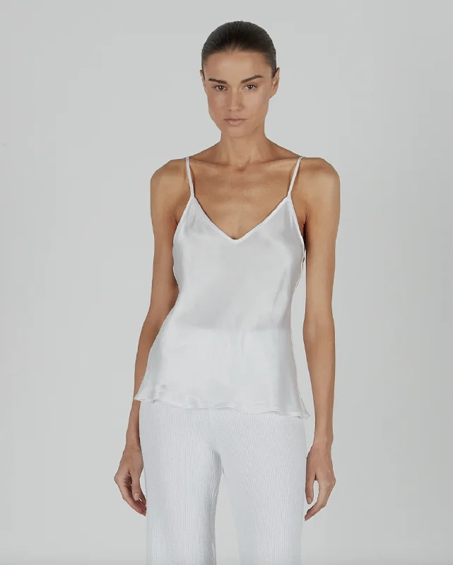 Bias Cut Cami - White