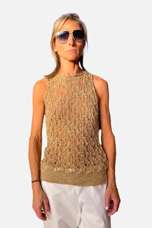 Knit Tank - Gold