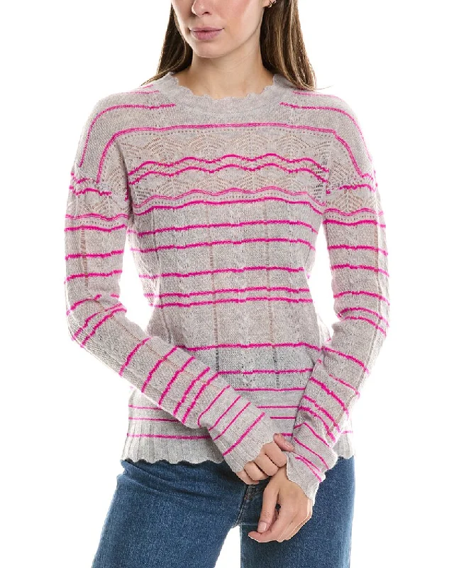 InCashmere Pointelle Cashmere Sweater