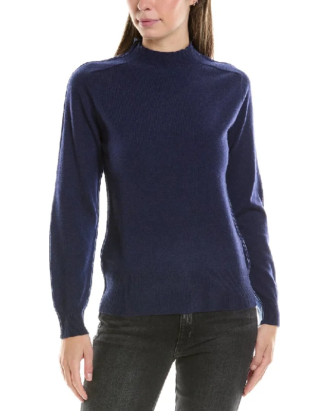 InCashmere Splice Cashmere Sweater