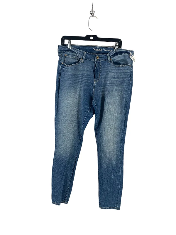 Jeans Skinny By Levis Signature In Blue Denim, Size: 18