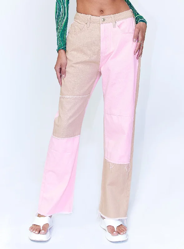 Kaisha Denim Jeans Pink