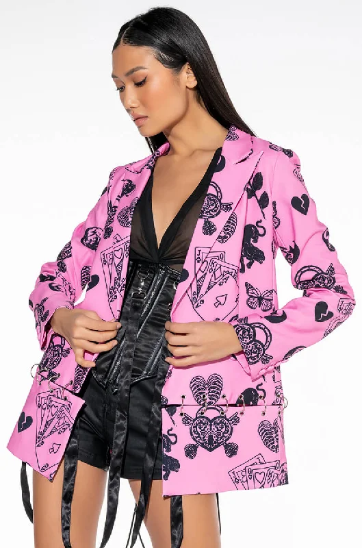 VON LOUIS TATTED BLAZER