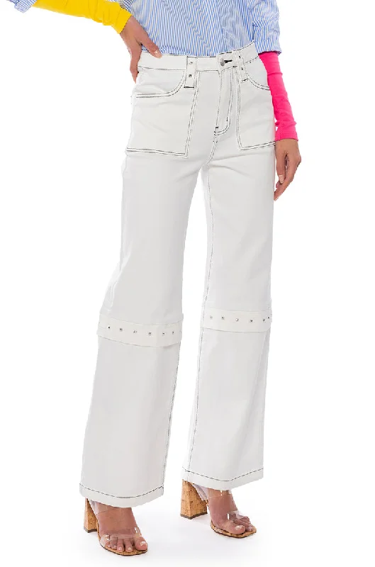 ADDY HARDWARE EMBELLISHED RELAXED FIT JEANS