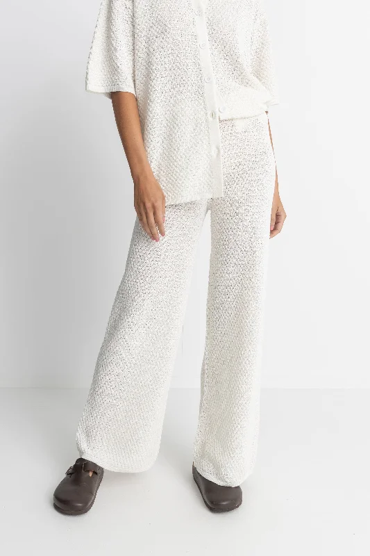 Dune Wide Leg Knit Pant White